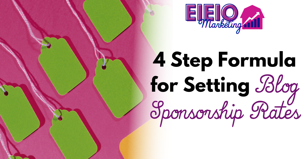 4 Step Formula for Setting Blog Sponsorship Rates